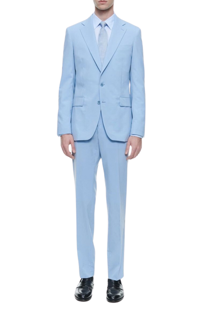 Costume 2 pièces bleu ciel à 2 boutons