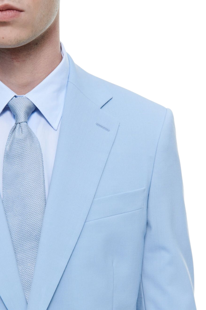 Costume 2 pièces bleu ciel à 2 boutons