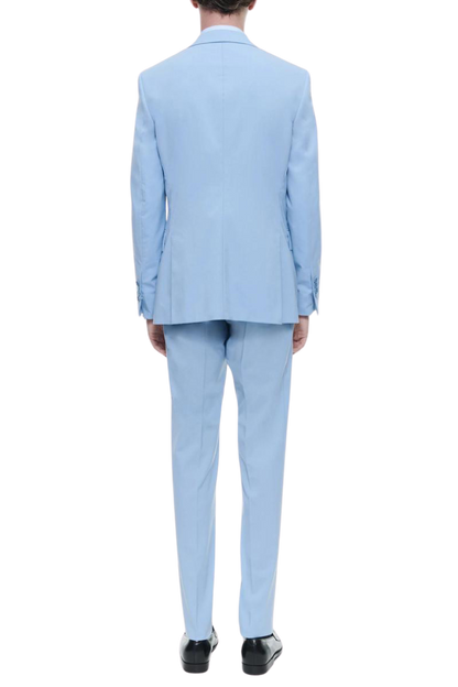 Costume 2 pièces bleu ciel à 2 boutons