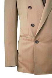 Tan Herringbone Double Breast Suit