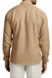 Tan Linen Classic Solid Shirt