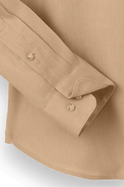 Tan Linen Classic Solid Shirt