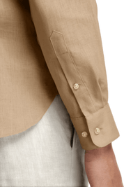 Tan Linen Classic Solid Shirt