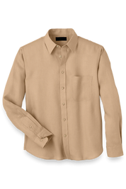 Tan Linen Classic Solid Shirt