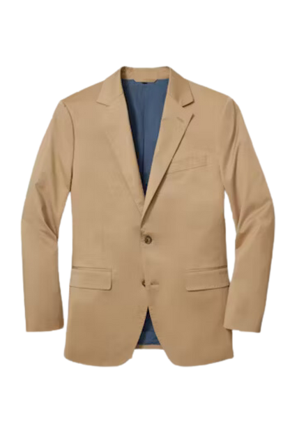Tan Brown 2-Button Notch Lapel Jacket