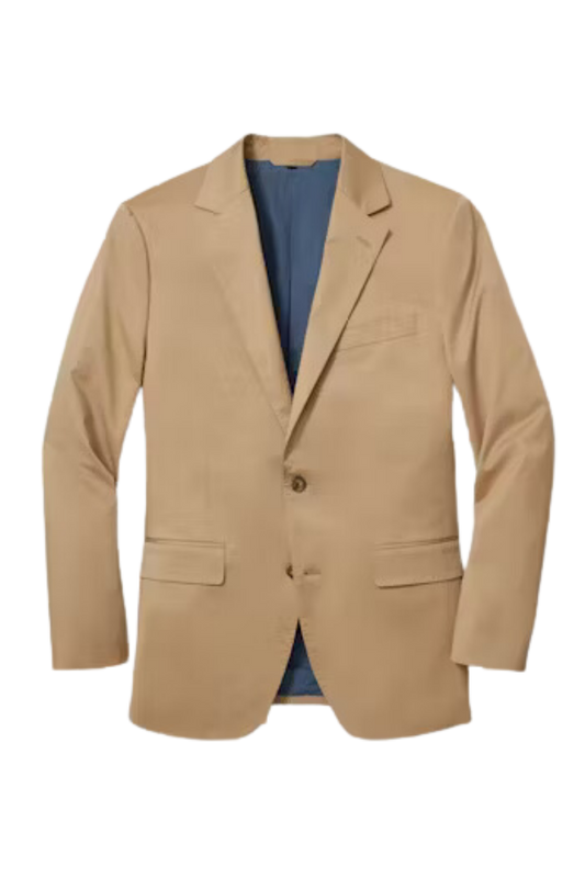 Tan Brown 2-Button Notch Lapel Jacket