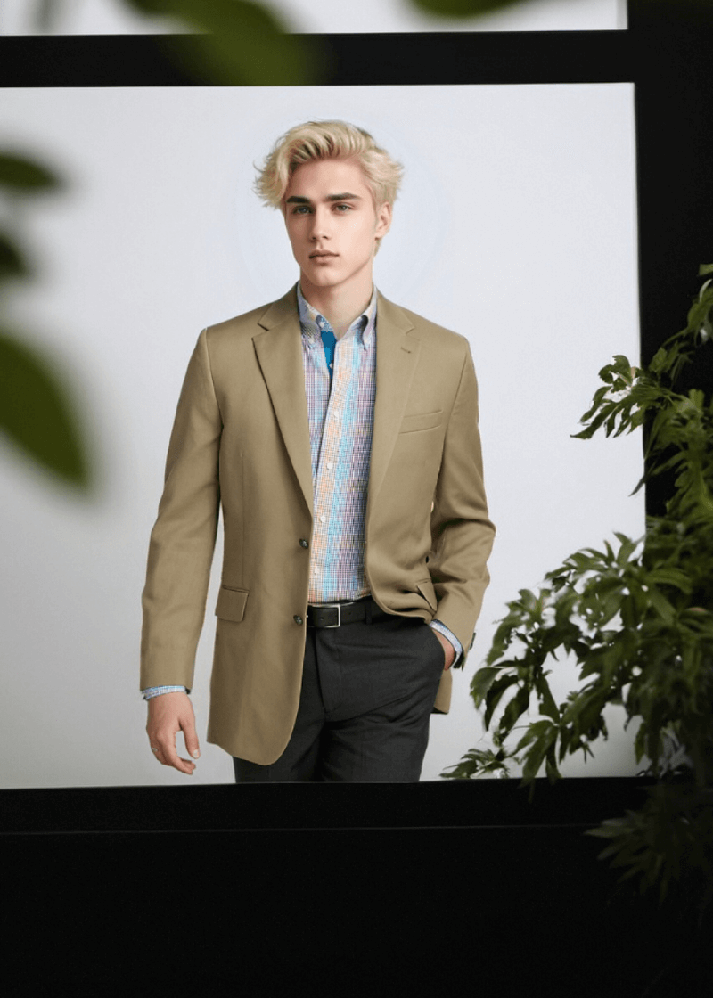 Tan-Wool-Stretch-Single-Breasted-Peak-Lapel-Suit-Jacket-Model.png