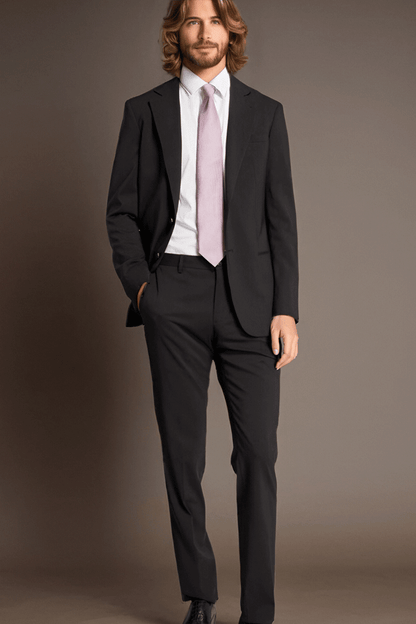 Traje de 2 piezas de corte regular y 2 botones en color tostado