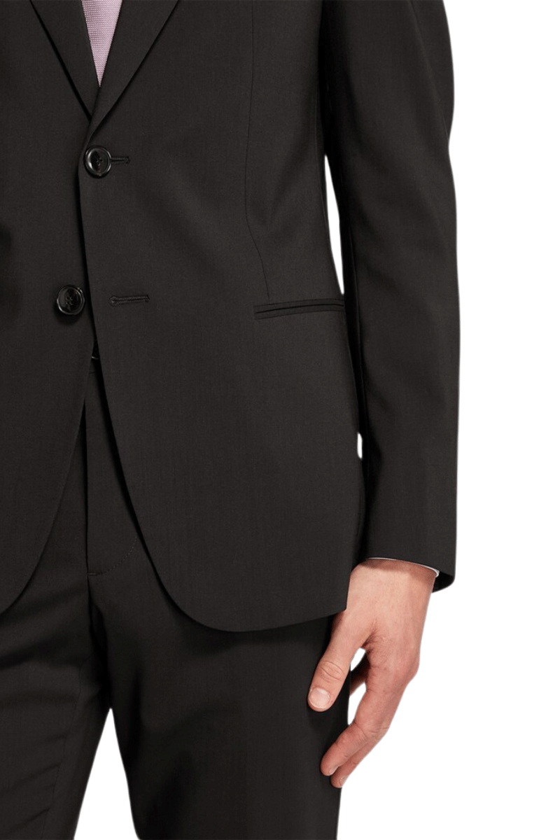 Traje de 2 piezas de corte regular y 2 botones en color tostado