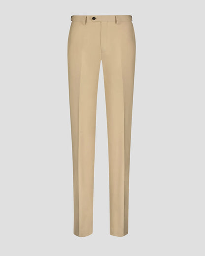 Beige Notch Lapel Single-breasted Suit