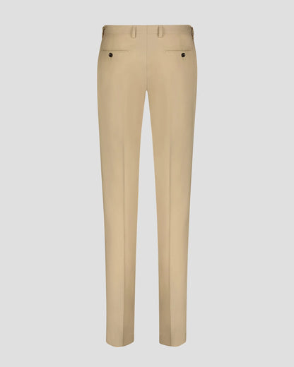 Beige Notch Lapel Single-breasted Suit