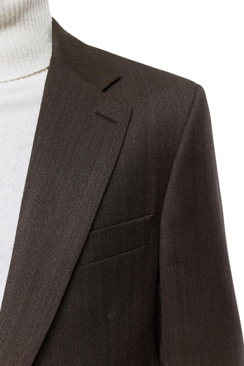 Taupe Brown Slack 2 piece 2-Button Suit