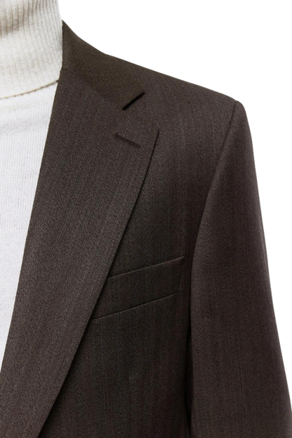Taupe Brown Slack 2 piece 2-Button Suit