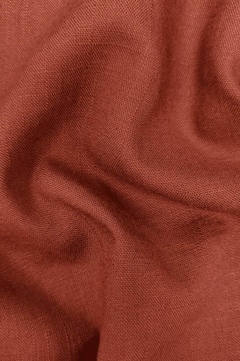 Traje de 3 piezas de corte entallado y 2 botones en color naranja terracota