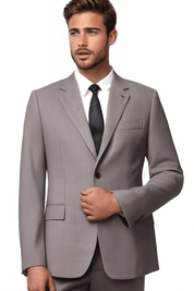 Thin Sand Grey Regular 2 piece 2-Button Suit