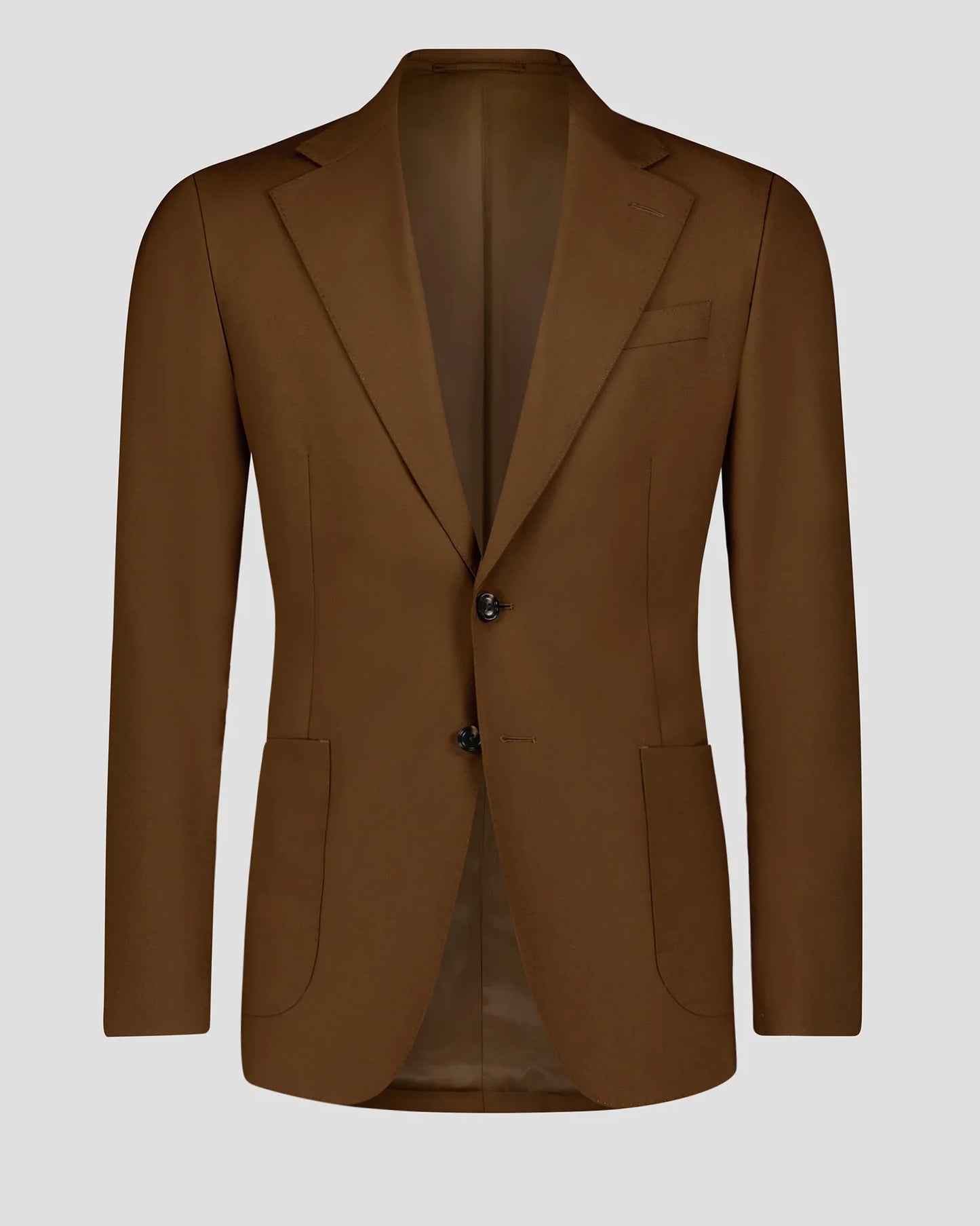 Brown Notch Lapel Single-breasted Suit