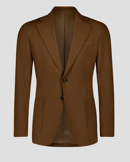 Brown Notch Lapel Single-breasted Suit