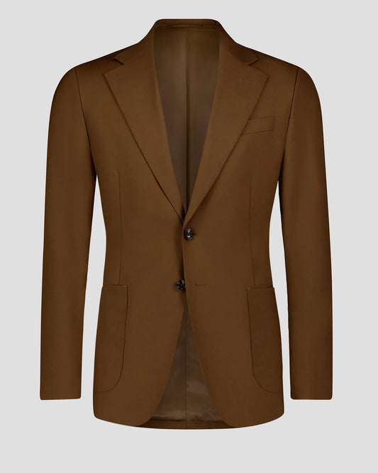 Brown Notch Lapel Single-breasted Suit