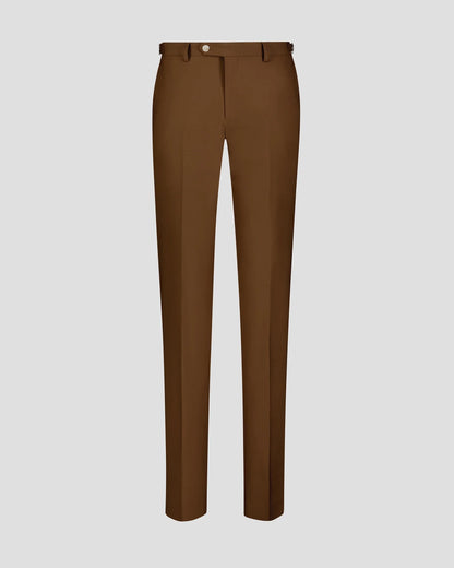 Brown Notch Lapel Single-breasted Suit