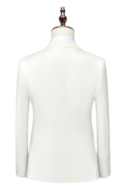 White 2-Button Flexible Waistband Modern Fit Suit