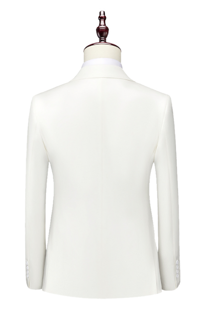 White 2-Button Flexible Waistband Modern Fit Suit