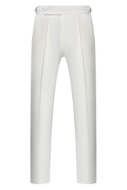 White 2-Button Flexible Waistband Modern Fit Suit