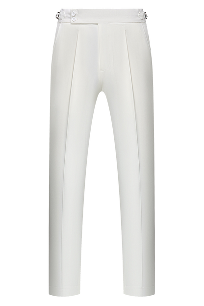 White 2-Button Flexible Waistband Modern Fit Suit