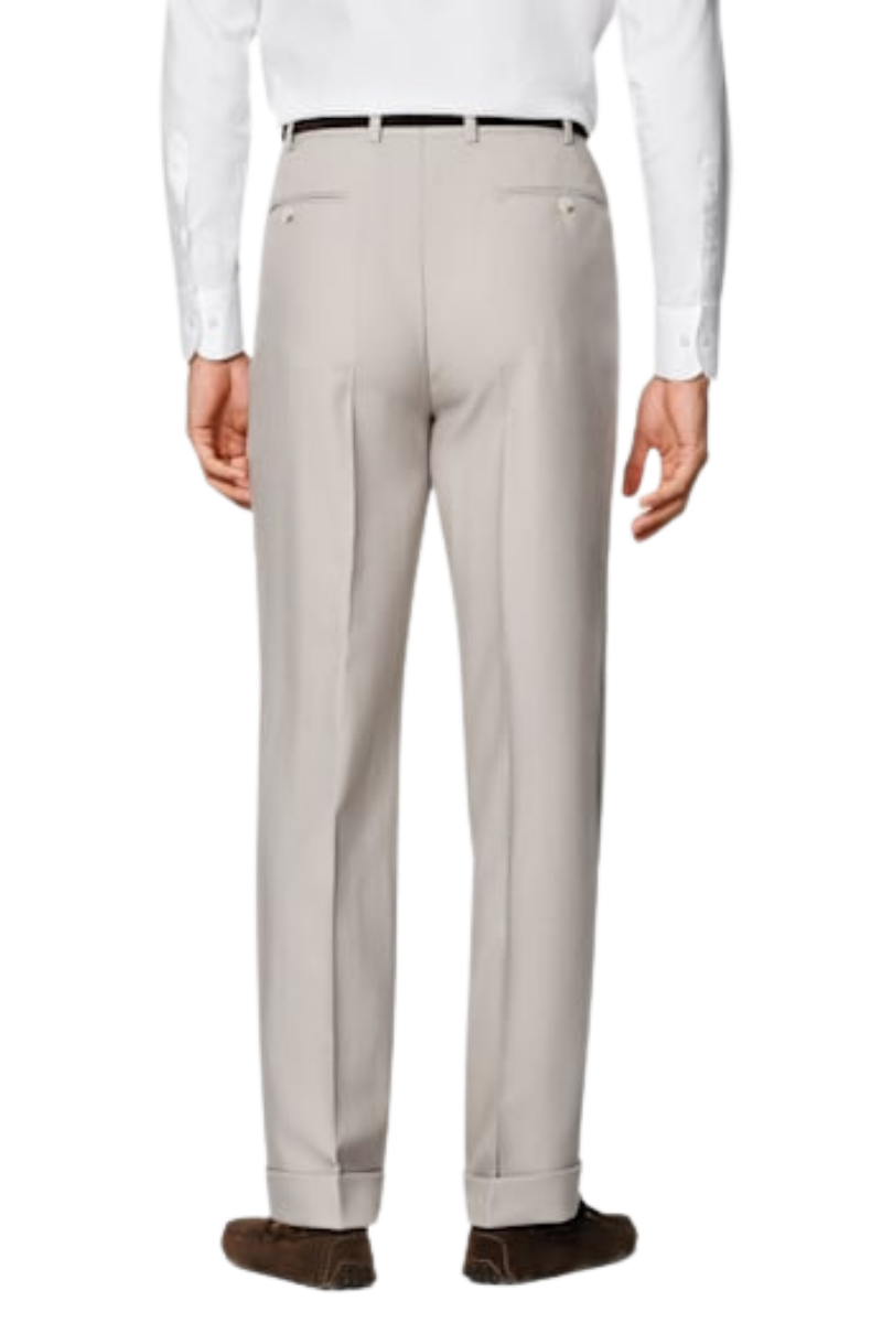 White 2-Button Wool Single Breasted Suit