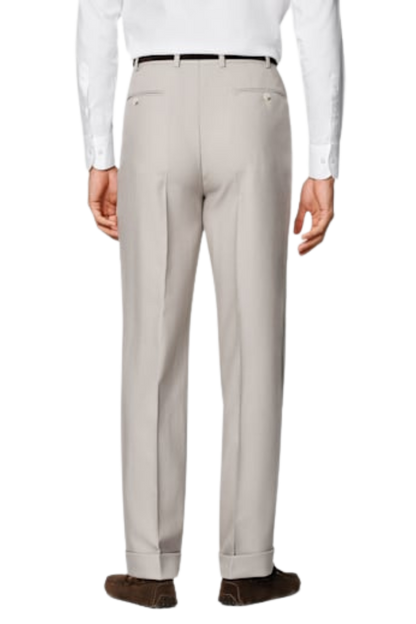 White 2-Button Wool Single Breasted Suit