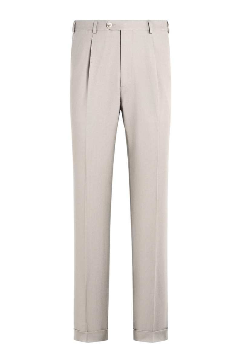 White 2-Button Wool Single Breasted Suit