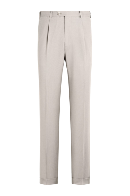 White 2-Button Wool Single Breasted Suit