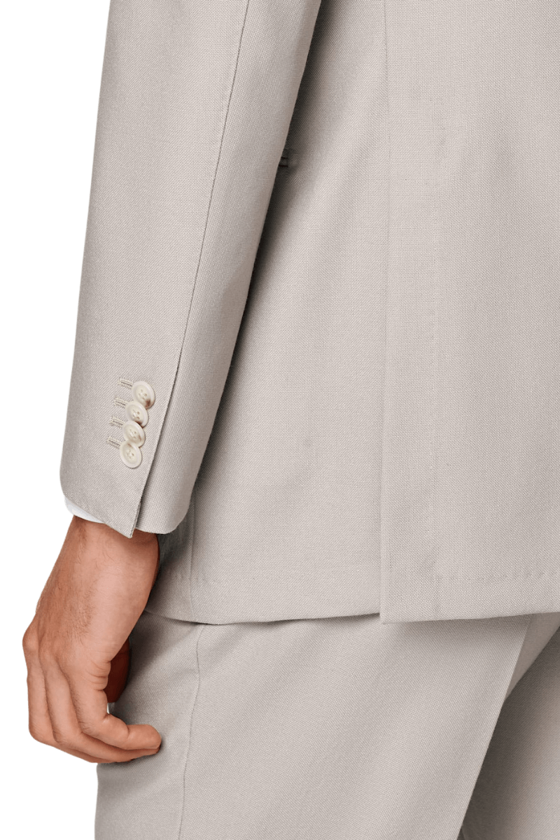 White 2-Button Wool Single Breasted Suit