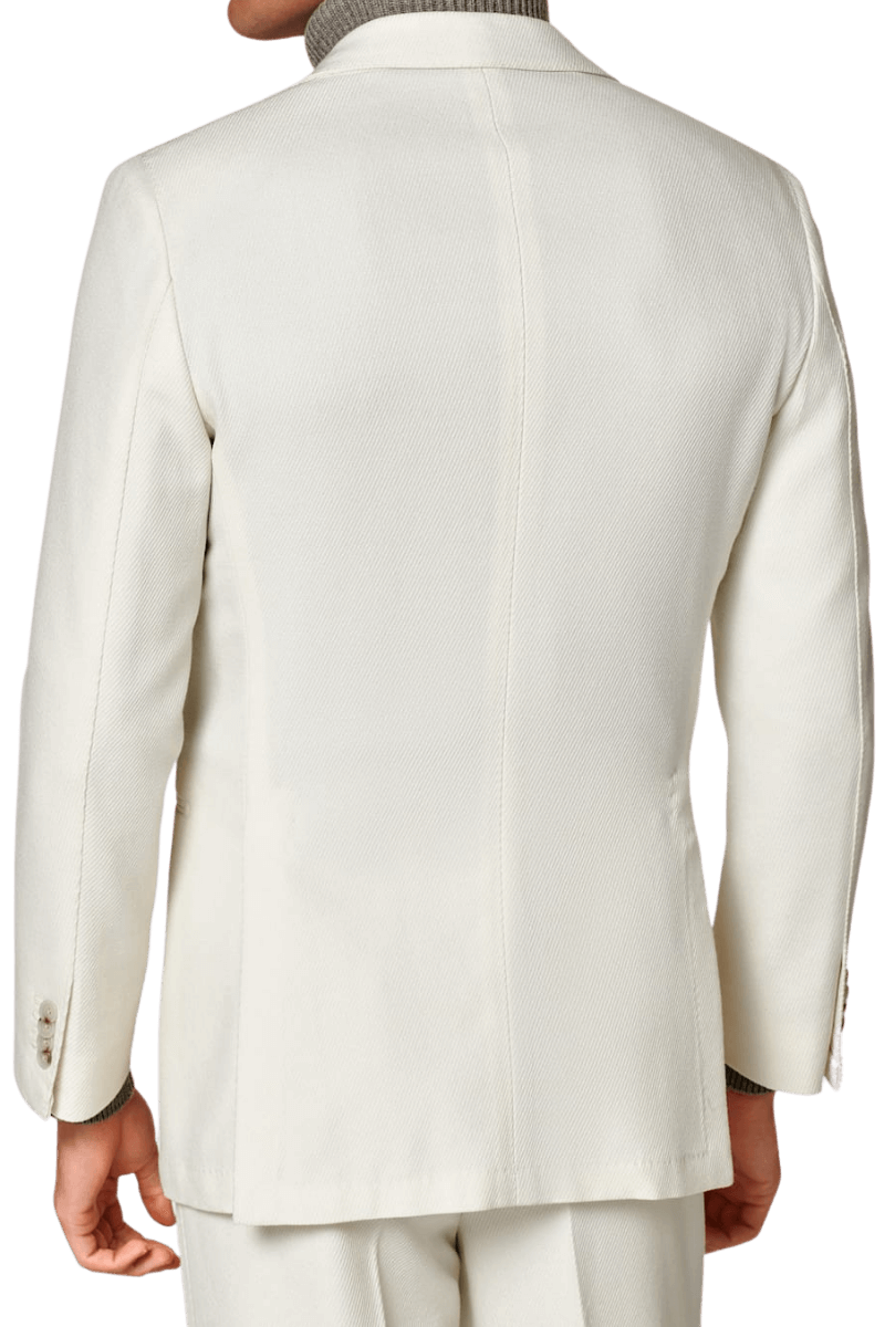 White Modern Fit Wool Double Breasted Suit