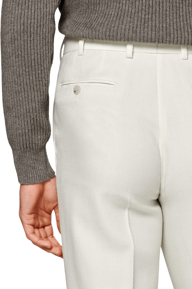 White Modern Fit Wool Double Breasted Suit