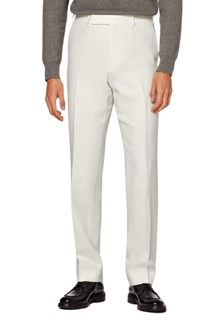 White Modern Fit Wool Double Breasted Suit