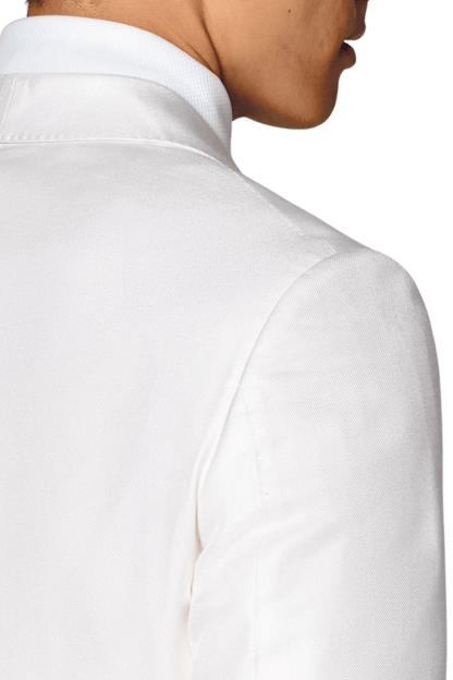 White Silk Shawl Lapel Single Breasted Jacket