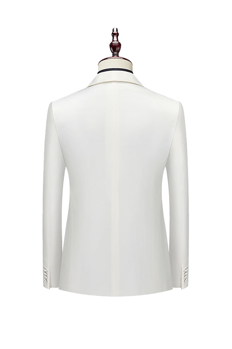 White Wool 2-Button Stretch Performance Suit