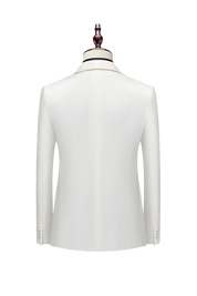 White Wool 2-Button Stretch Performance Suit