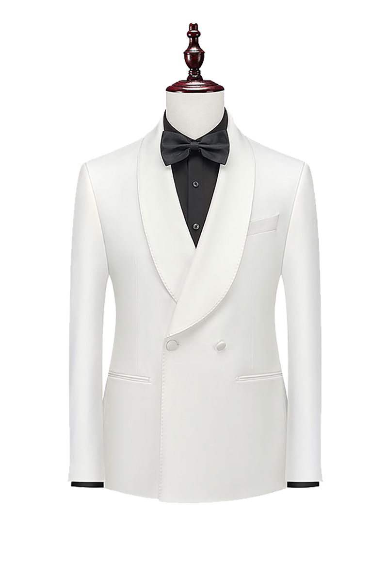 White Wool 2-Button Stretch Performance Suit