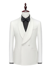 White Wool 2-Button Stretch Performance Suit