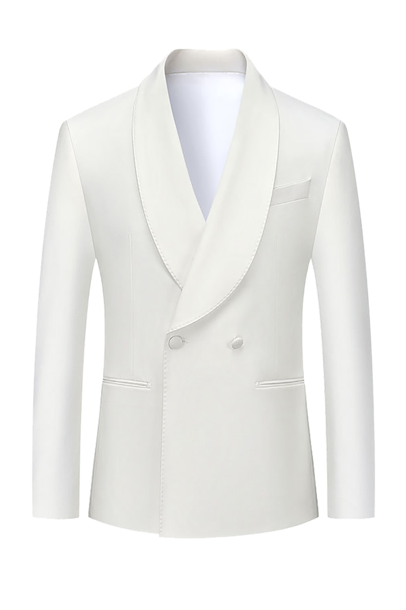 White Wool 2-Button Stretch Performance Suit