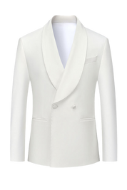 White Wool 2-Button Stretch Performance Suit