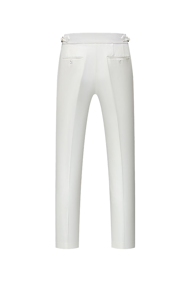 White Wool 2-Button Stretch Performance Suit