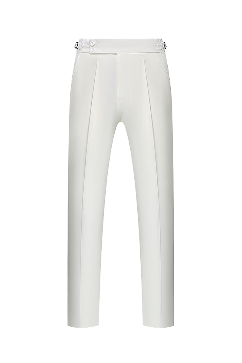 White Wool 2-Button Stretch Performance Suit