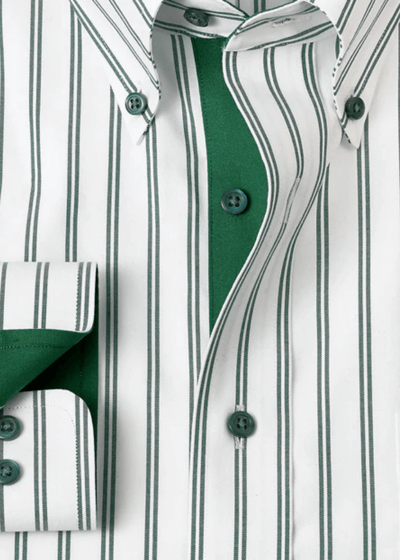 White-and-Green-Stretch-Non-Iron-Stripe-Formal-Shirt-Button.png