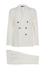 Costume croisé 2 pièces coupe standard blanc 