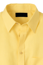 Yellow Linen Classic Solid Shirt