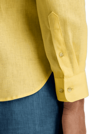 Yellow Linen Classic Solid Shirt