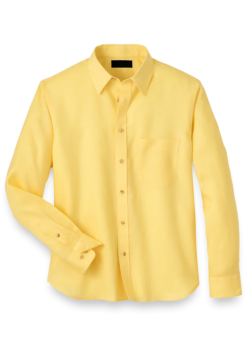 Yellow-Linen-Classic-Solid-Shirt.png