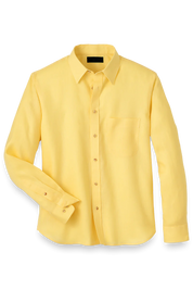 Yellow Linen Classic Solid Shirt